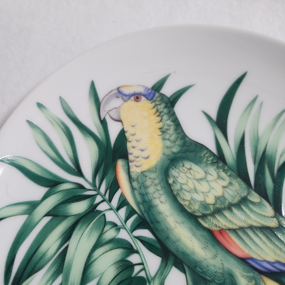 Vintage Fitz & Floyd Perroquet Yellow Parrot Salad Plate - Picture 2 of 6